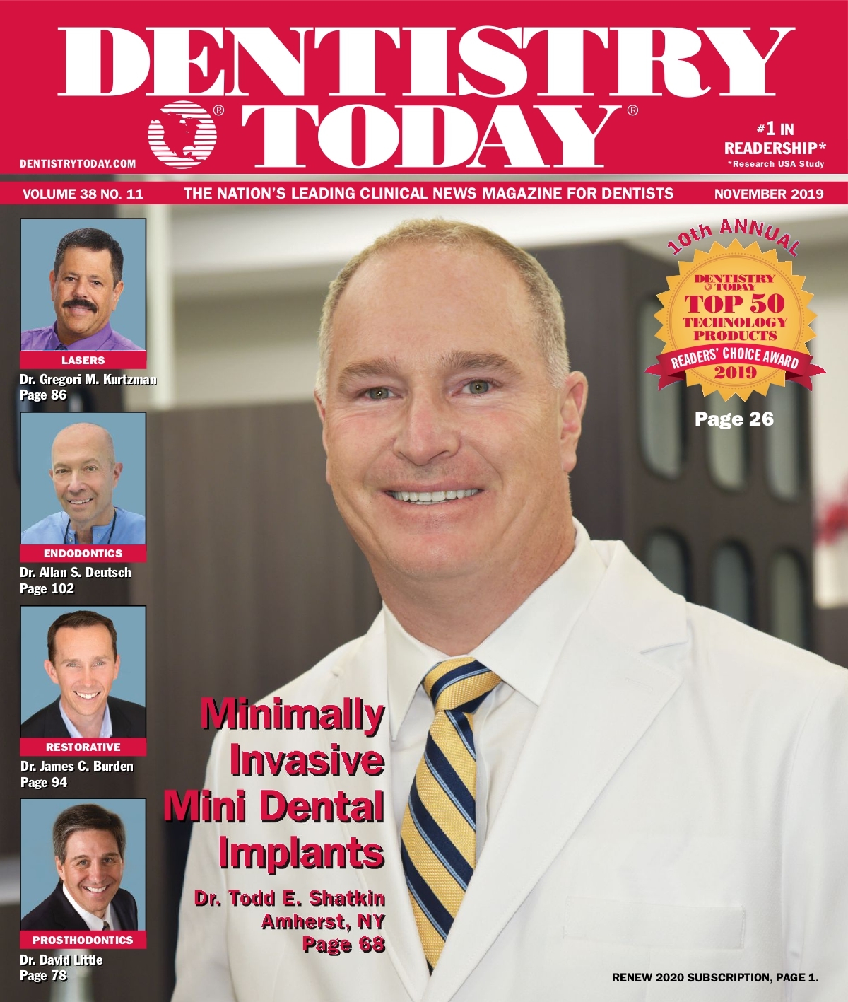 Todd Shatkin, DDS on the Cover of Dentistry Today